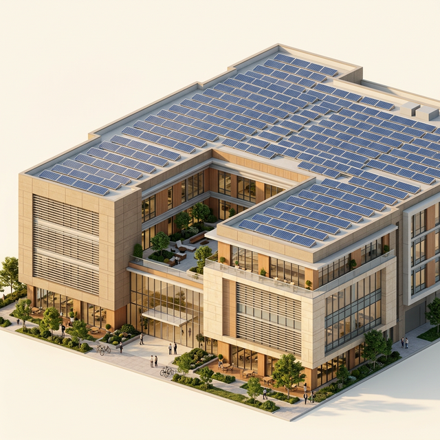 Commercial solar installation